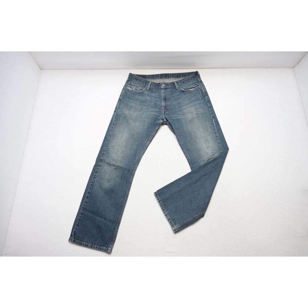 Levi's‎ 514 Straight Boot Rugged Denim Blue Jeans Mens Size 36 x 32 - Picture 2 of 7